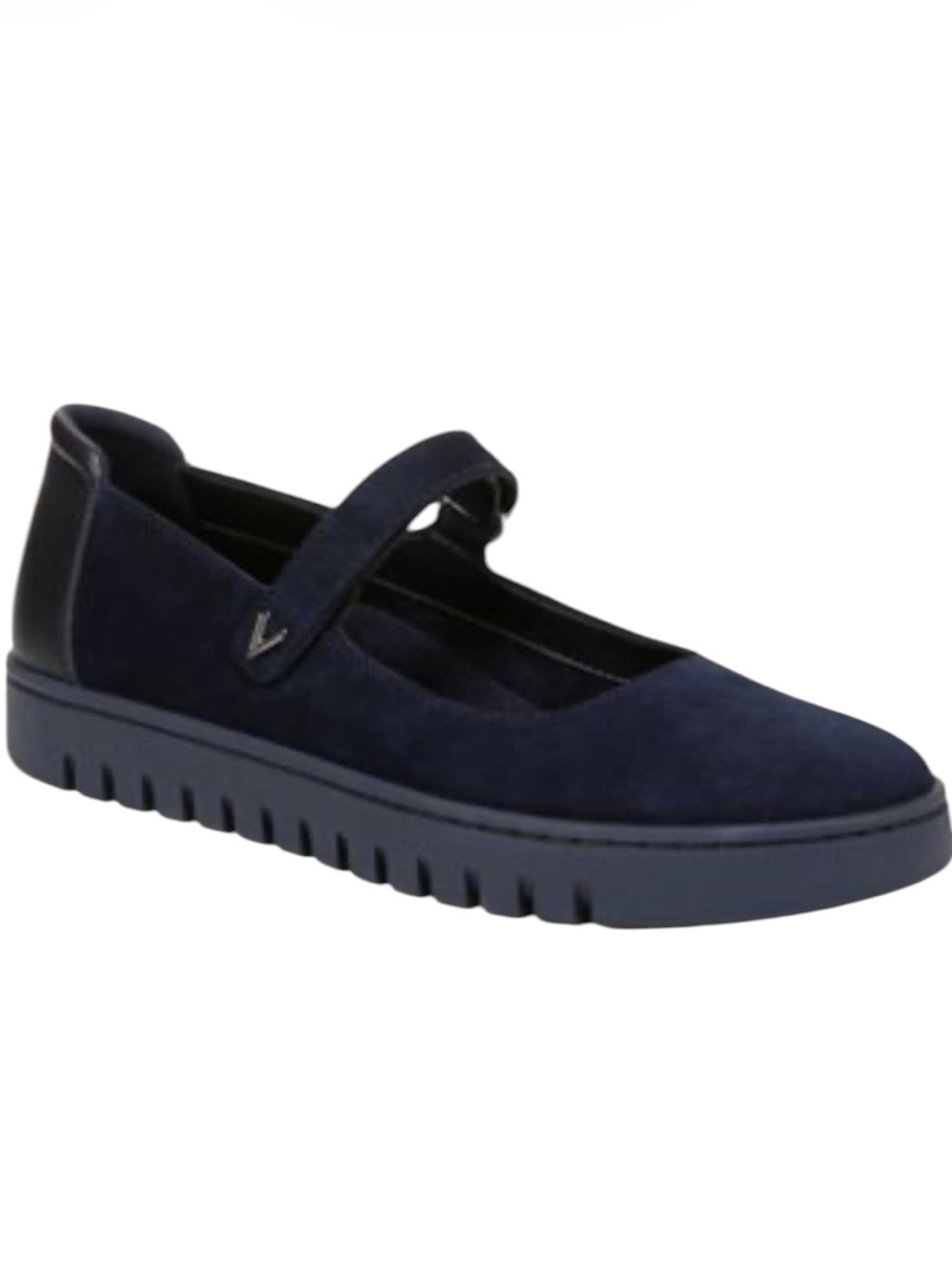 Vionic Uptown Mary Jane Navy Blazer Suede Flats Size 8 NEW